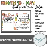 May Daily Classroom Slides | Agenda | Organization | Morni