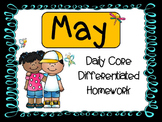 Homework: Kindergarten May Packet (Differentiated Common Core)