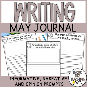 May Daily Journal Writing Prompts | Mother's Day Theme | Dental Health ...