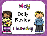 May Daily Skills Review PowerPoints for Kindergarten~Great