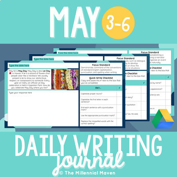 May Daily Writing Prompts | NO PREP Morning Work | Narrative Writing