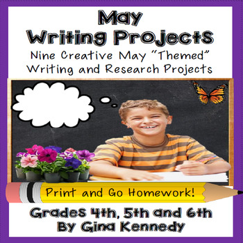 Preview of May Writing Projects for Upper Elementary Students