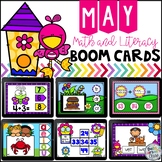 May Digital Boom Cards Math and Literacy Bundle