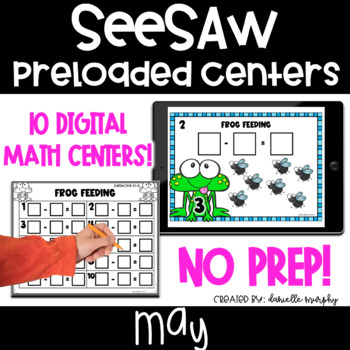 Preview of Digital Math Games May l SeeSaw Activities | Kindergarten Math Centers