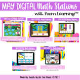 May Digital Math Stations for End of the Year l Task Cards