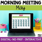 May Digital Morning Meeting Activities: Digital Calendar, 