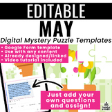 May Digital Mystery Puzzle Templates | EDITABLE