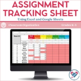 Assignment Tracking Sheet - Excel and Google Sheets