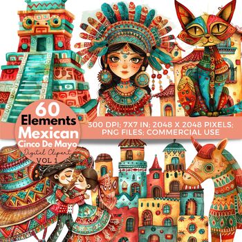 Preview of May Door Decor Mexican Clipart Mexico Theme Classroom Decor Mexico Culture