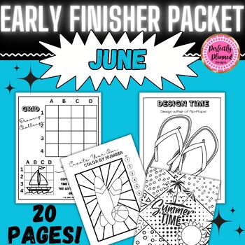 Preview of June Early/Fast Finishers | Fun Activity Packet | End of the Year | Summer