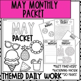 May Early Finisher Monthly Activity Packet | Fun Morning W