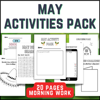Preview of May Early Finisher Morning Work Pack