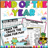 May End of the Year Activities Word Search & Break the Cod