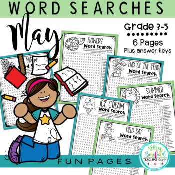 Preview of May End of the Year Summer Word Search Last Day of School Puzzle Word Searches