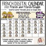 May FRENCH & English Interactive Calendar | Back to School