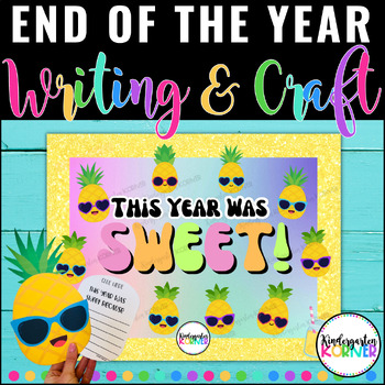 Preview of May Family Homework End of the Year Bulletin Board Writing Craft Pineapple Theme