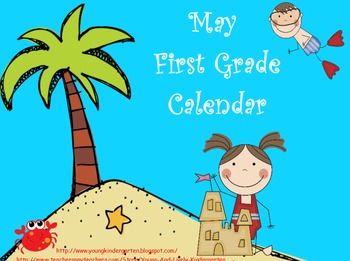Preview of May First Grade Calendar for ActivBoard