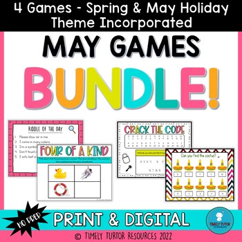Preview of May Games Bundle - Digital and Print Versions