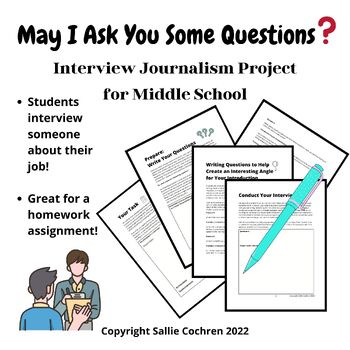 Preview of May I Ask You Some Questions? Journalism Interview Project for Middle School