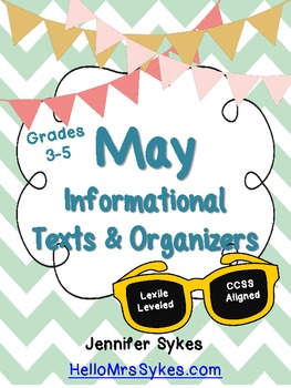 Preview of May Informational Texts ~ Cinco De Mayo, Memorial Day, and Rocks