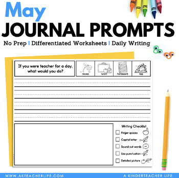 May Journal Prompts by A Kinderteacher Life | Teachers Pay Teachers