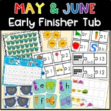 May & June Early Finishers Tub for Kindergarten