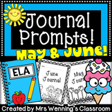 May & June Writing Prompts! (Spring, End of Year, & Summer)