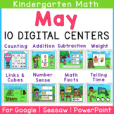 May Kindergarten Digital Math Centers | Google Slides | Se