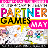 May Kindergarten Math Partner Games for Spring Math Center