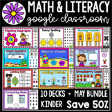 May Kindergarten Math and Literacy Bundle-Google Slides-50