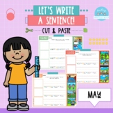 May Let's Write a Sentence! Cut and Paste