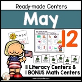 May Literacy Centers Kindergarten & 1st SPRING Stations Me