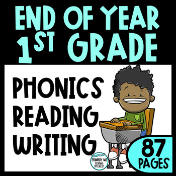Preview of End of Year Literacy Packet for 1st Grade | First Grade Summer Review