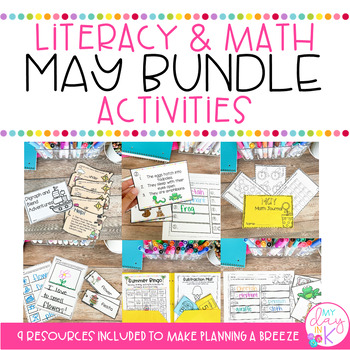 Preview of May Literacy, Science, and Math Activities Bundle