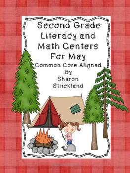 Preview of May Literacy and Math Centers-Second Grade Common Core Aligned