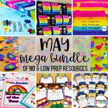 Preview of May Kindergarten Resources MEGA Bundle | Math, Writing, Bulletin Boards, Crafts