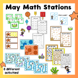 May Math Activities - Math Stations (Summer)