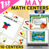 May Math Centers & Activities for 1st Grade | Digital & Pr