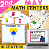 May Math Centers Games & Activities for 2nd Grade - Spring Math