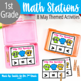 May Math Centers for 1st Grade | End of the Year Math Activities