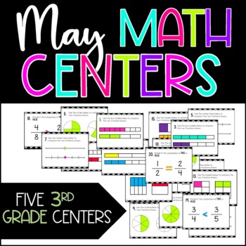 Preview of May Math Centers for Third Grade