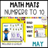 May Math Mats Numbers to 10 |  Counting Center Activity