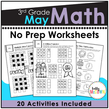 May Math Packet 3rd Grade by Teaching Math and More | TPT