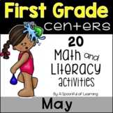 May Math and Literacy Centers - First Grade