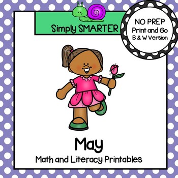 Preview of May Math and Literacy Printables and Activities For First Grade