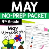 May Math and Reading Packet | 4th Grade Spring Review Activities