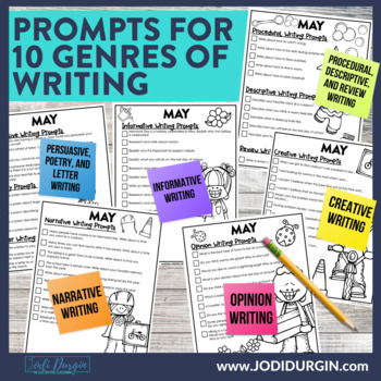 MAY JOURNAL PROMPTS End of the Year Writing Activities Seasonal Writing ...