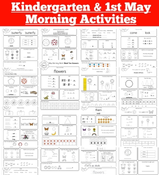 Preview of May Month Morning Activities For Kindergarten - 1st Grade |40+ MATH and LITERACY