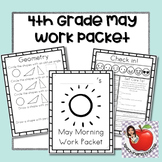 May Monthly 4th Grade Student Morning Work Packet / Editab