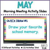 May Morning Meeting Activity Slides | ELA and Math Activities